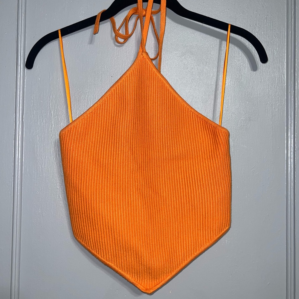 house of harlow 1960 ribbed halter top